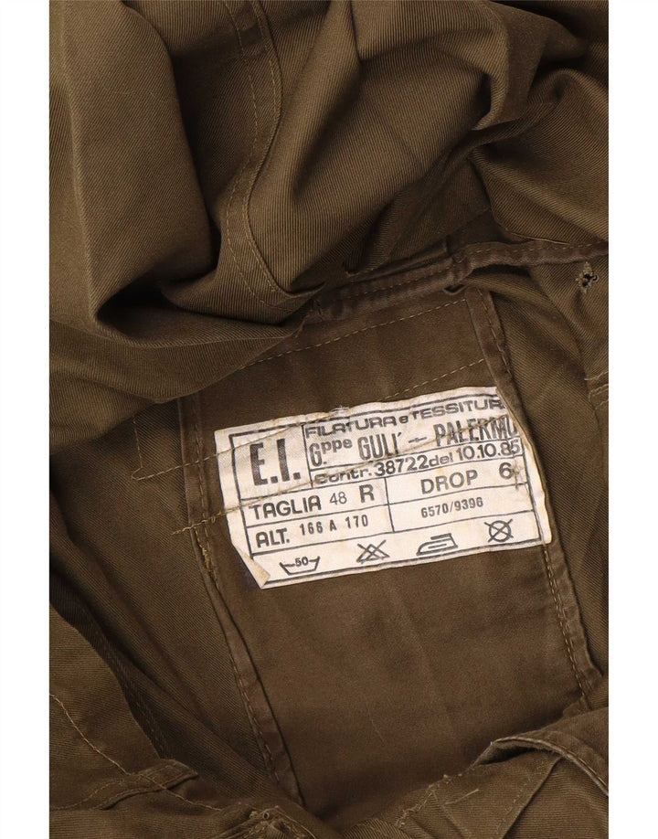 Vintage Mens Military Jacket IT 48 Medium Khaki