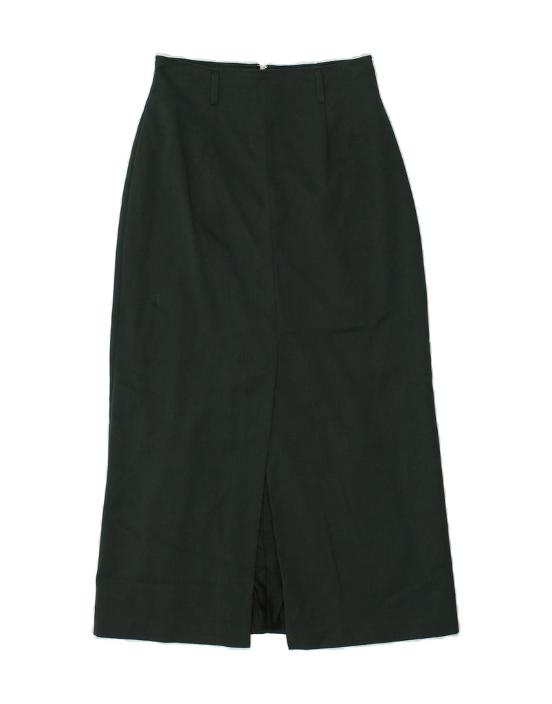 BENETTON Womens Maxi Skirt IT 40 Small W26 Green Polyester | Vintage Benetton | Thrift | Second-Hand Benetton | Used Clothing | Messina Hembry 