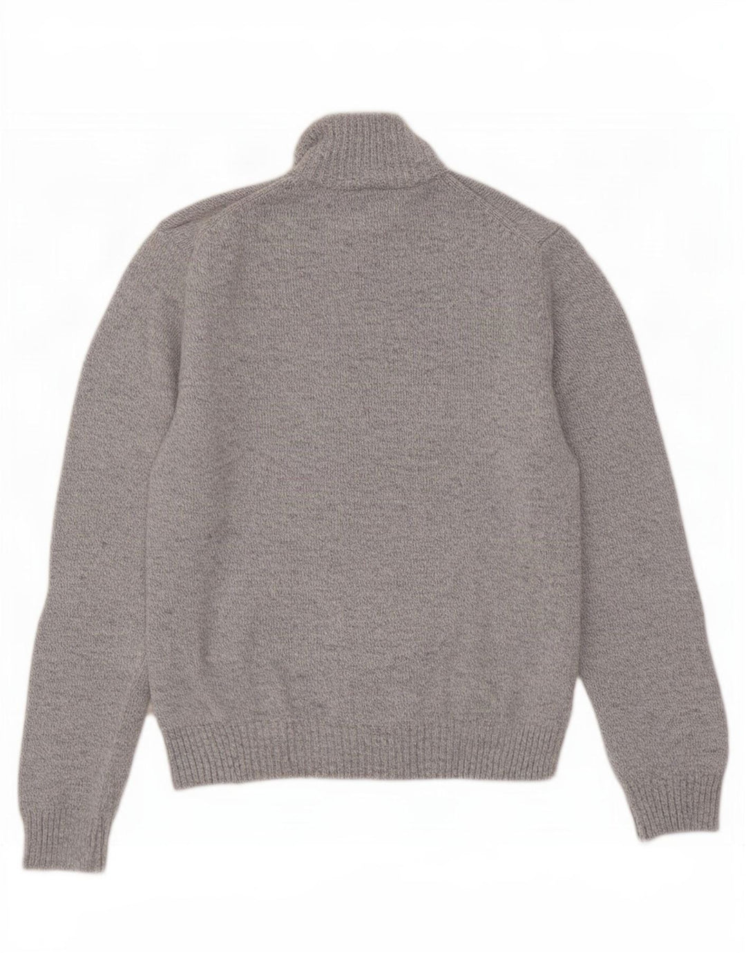 Marks & Spencer Mens Zip Neck Jumper Sweater Medium Grey Wool