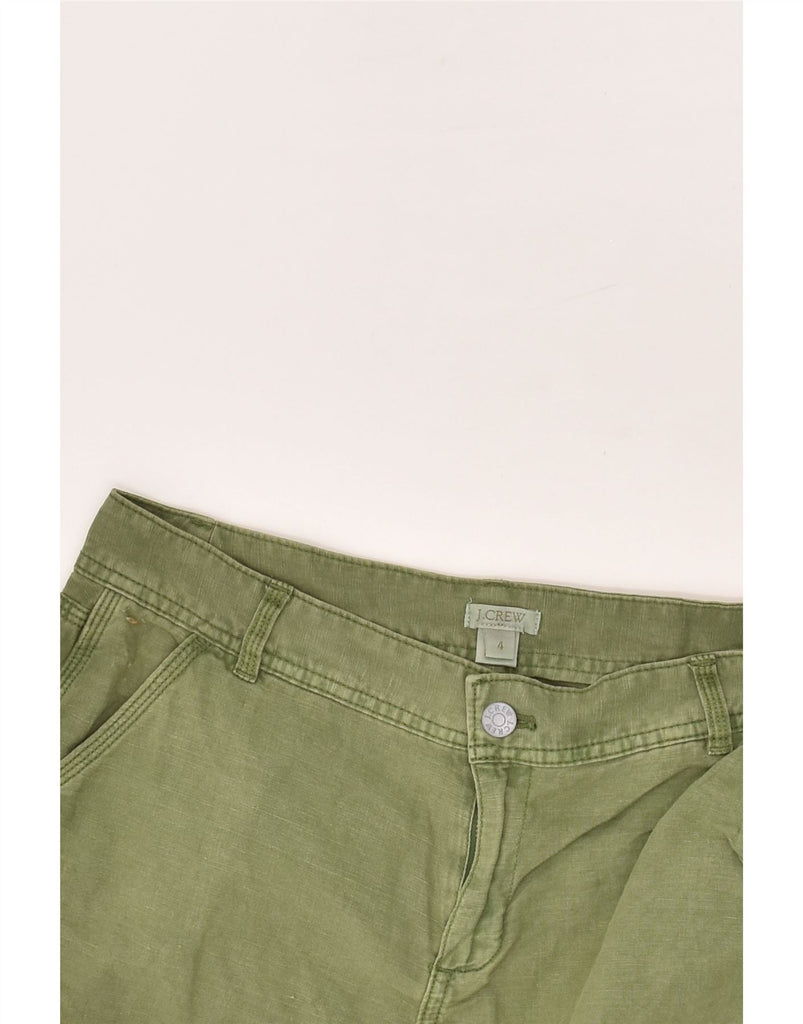 J. CREW Womens Chino Shorts US 4 Small W30  Khaki Linen | Vintage J. Crew | Thrift | Second-Hand J. Crew | Used Clothing | Messina Hembry 