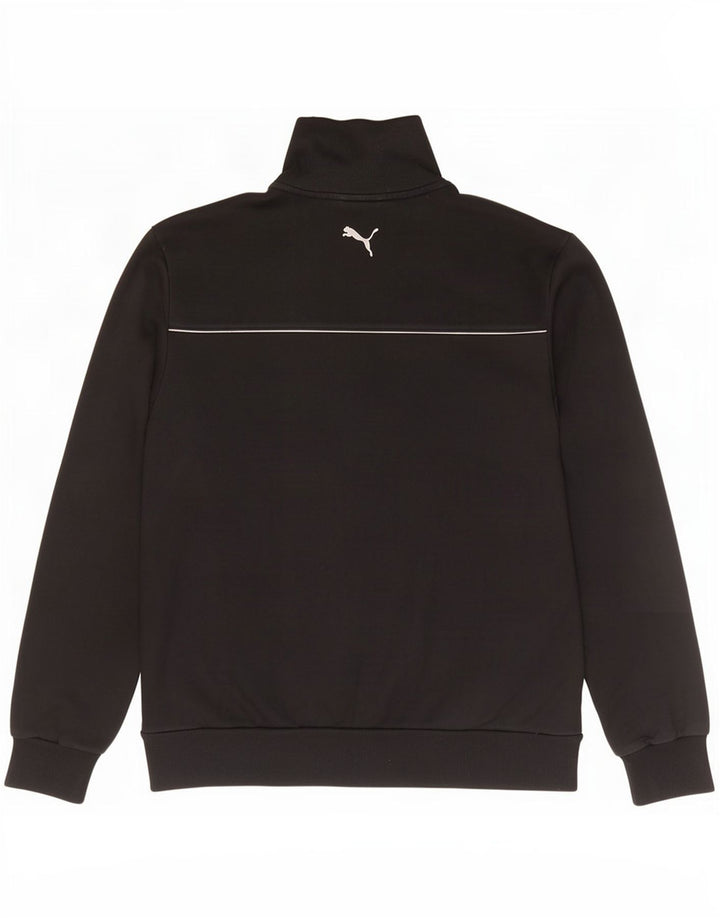Puma Mens Graphic Tracksuit Top Jacket Large Black Cotton