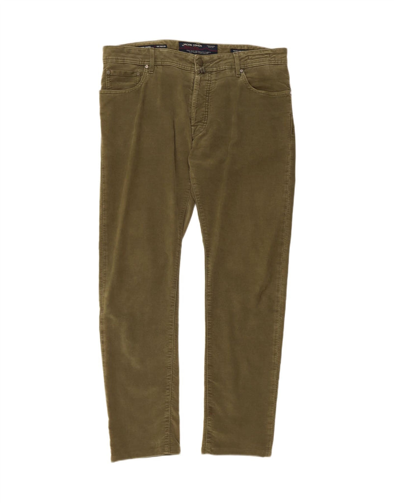 JACOB COHEN Mens Tailored Slim Jeans W37 L32 Khaki Cotton Vintage Jacob Cohen and Second-Hand Jacob Cohen from Messina Hembry 