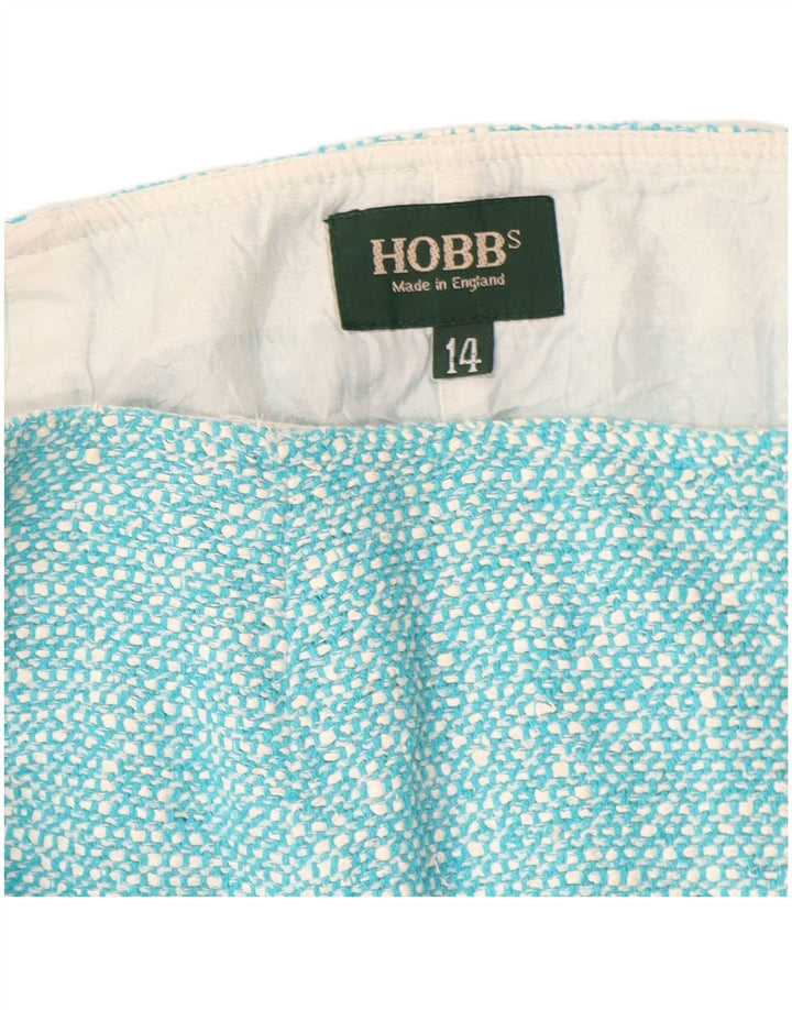 HOBBS Womens Trumpet Skirt UK 14 Medium W28  Blue Cotton