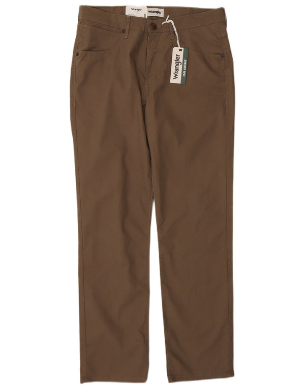 Wrangler Mens Arizona Straight Classic Fit Casual Trousers W32 L30 Khaki