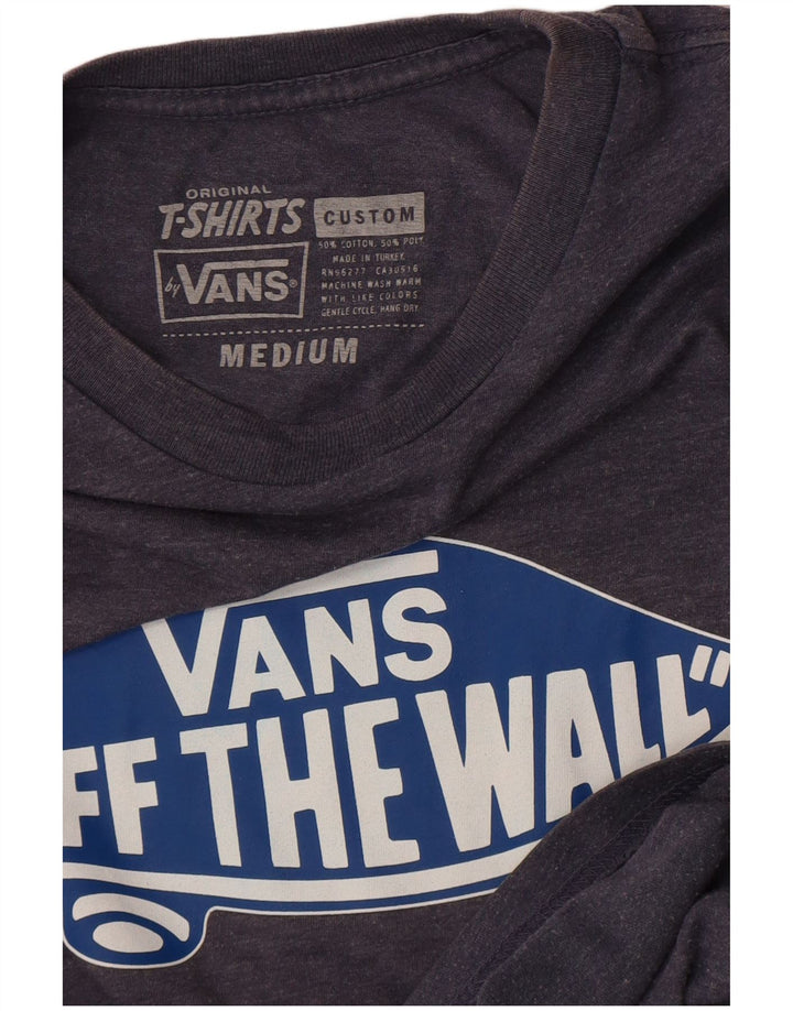 Vans Mens Graphic T-Shirt Top Medium Grey Cotton