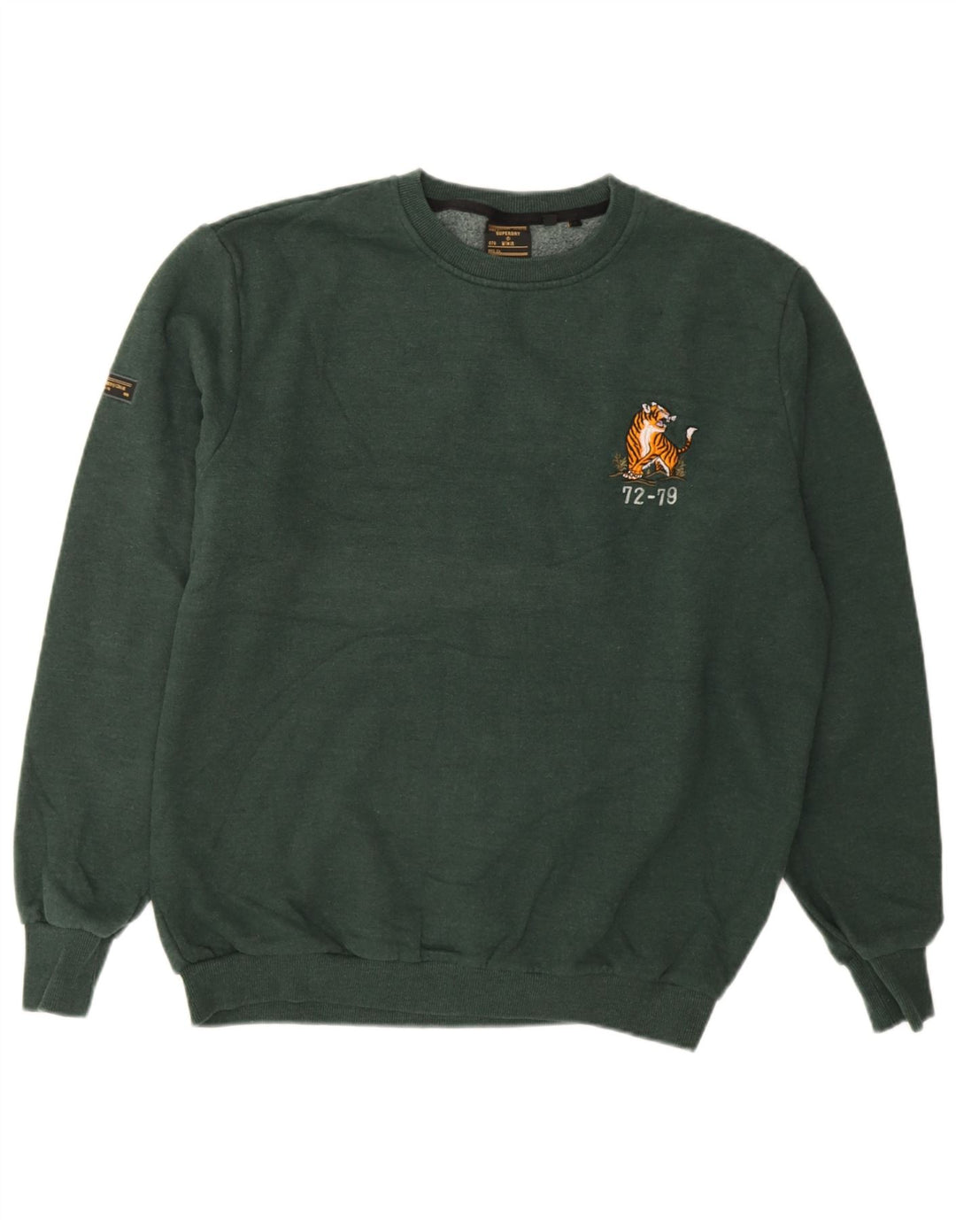 Superdry Mens Graphic Sweatshirt Jumper XL Green Cotton