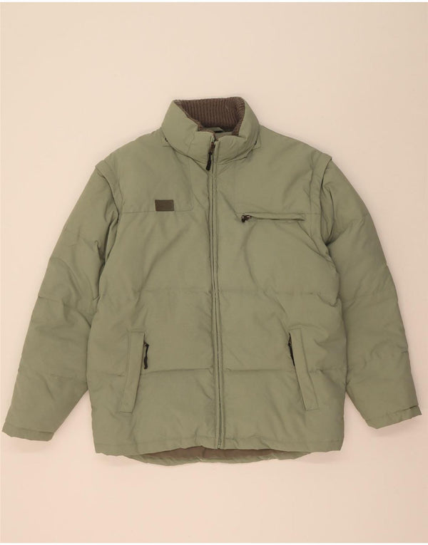 Fila Mens Padded Jacket UK 40 Large Green Polyamide