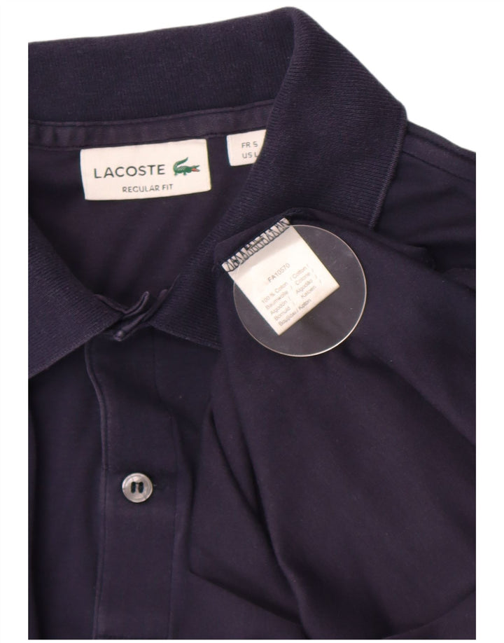 Lacoste Mens Regular Fit Polo Shirt Size 5 Large Navy Blue Cotton