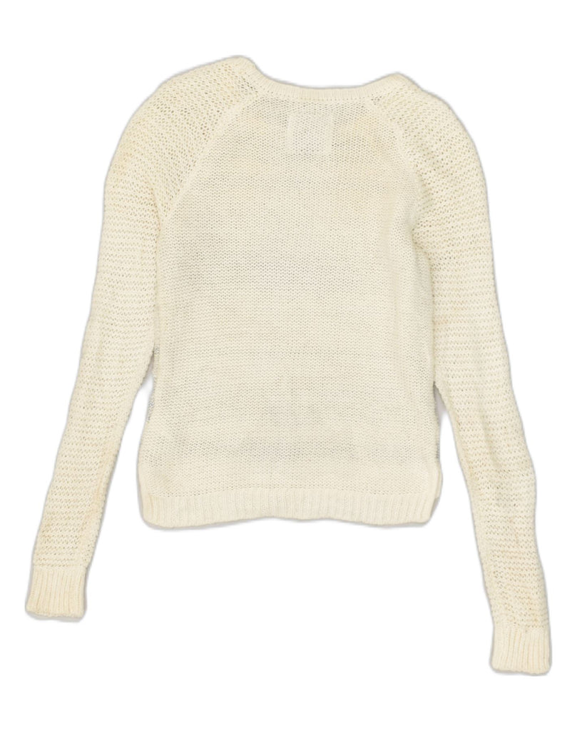 ABERCROMBIE & FITCH Boys Crew Neck Jumper Sweater 9-10 Years Medium Beige | Vintage Abercrombie & Fitch | Thrift | Second-Hand Abercrombie & Fitch | Used Clothing | Messina Hembry 