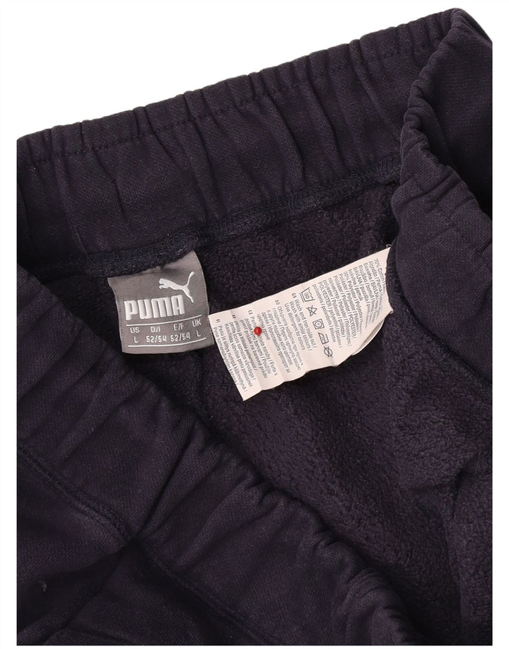 Puma Mens Tracksuit Trousers Joggers Large Navy Blue Cotton