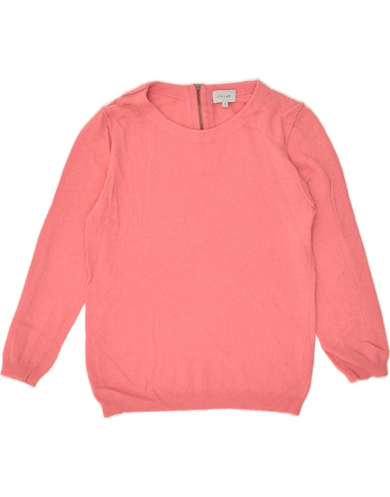 JIGSAW Womens Boat Neck Jumper Sweater UK 10 Small Pink | Vintage Jigsaw | Thrift | Second-Hand Jigsaw | Used Clothing | Messina Hembry 