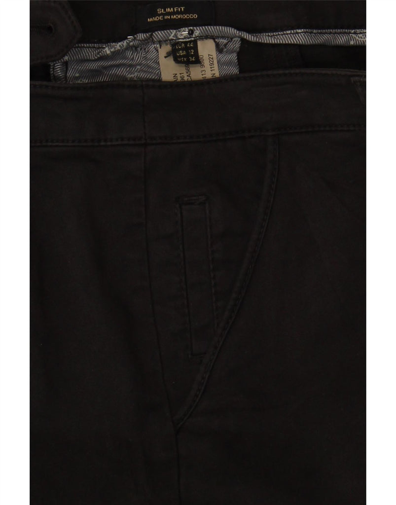 MASSIMO DUTTI Womens Slim Fit Chino Trousers EU 44 XL W34 L27 Grey Cotton Vintage Massimo Dutti and Second-Hand Massimo Dutti from Messina Hembry 
