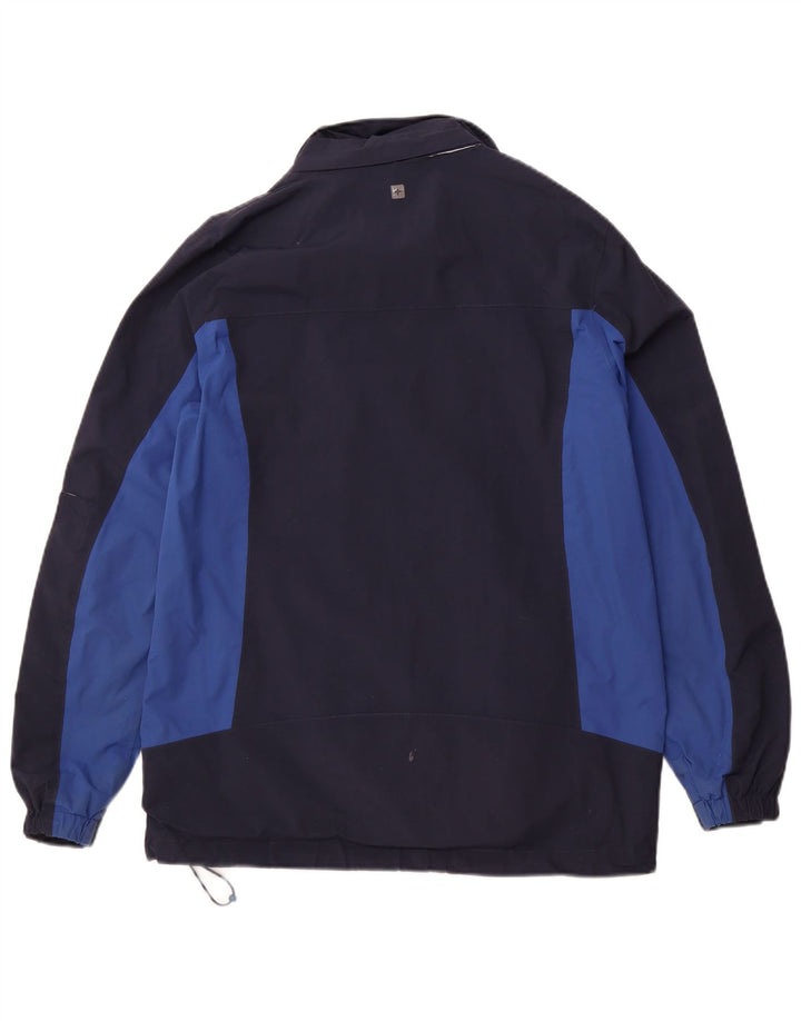MOUNTAIN WAREHOUSE Mens Rain Jacket UK 36 Small Navy Blue Colourblock