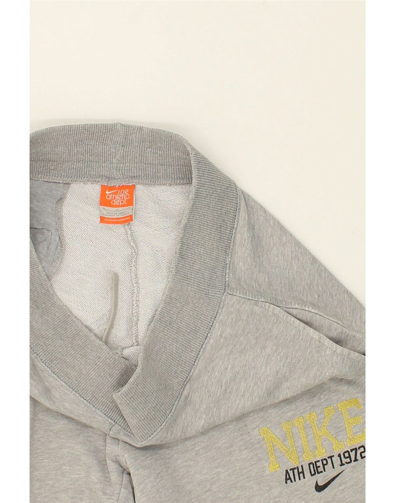 NIKE Mens Graphic Tracksuit Trousers Joggers Medium Grey Cotton | Vintage Nike | Thrift | Second-Hand Nike | Used Clothing | Messina Hembry 