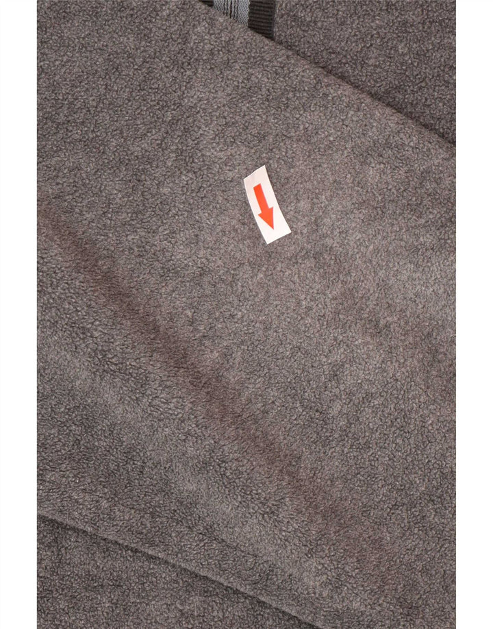 Hugo Boss Mens Zip Neck Fleece Jumper Large Grey Polyester