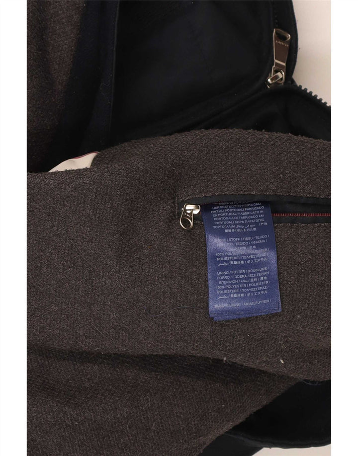 Gant Mens Bomber Jacket UK 44 2XL Navy Blue Polyester