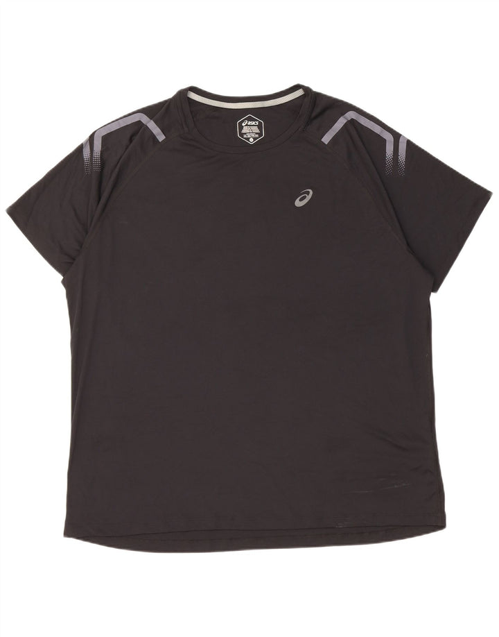 Asics Mens T-Shirt Top 2XL Black Polyester