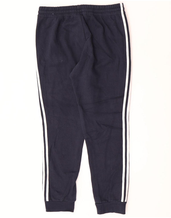 Adidas Mens Tracksuit Trousers Joggers Large Navy Blue Cotton