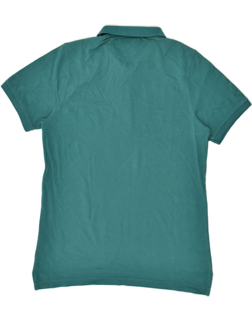 TOMMY HILFIGER Mens Slim Fit Polo Shirt XL Turquoise Cotton | Vintage Tommy Hilfiger | Thrift | Second-Hand Tommy Hilfiger | Used Clothing | Messina Hembry 