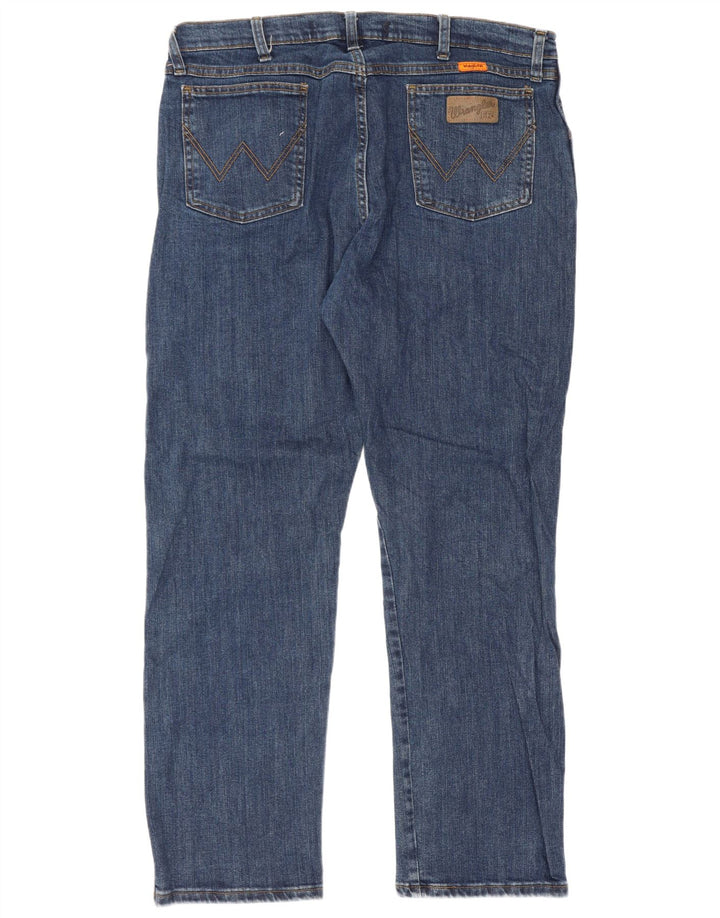 Wrangler Mens Straight Jeans W38 L30 Blue Cotton