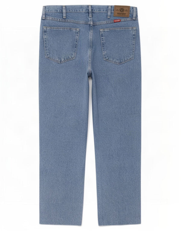 Wrangler Mens Regular Fit Straight Jeans W36 L27 Blue Cotton
