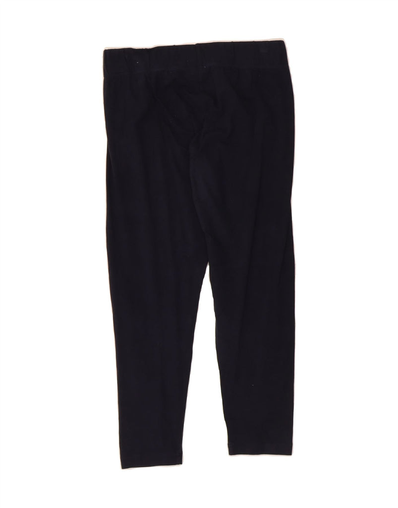 ADIDAS Womens Graphic Leggings UK 16/18 Large  Navy Blue Cotton Vintage Adidas and Second-Hand Adidas from Messina Hembry 