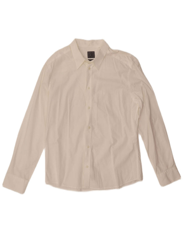 CALVIN KLEIN Mens Slim Fit Shirt XL White