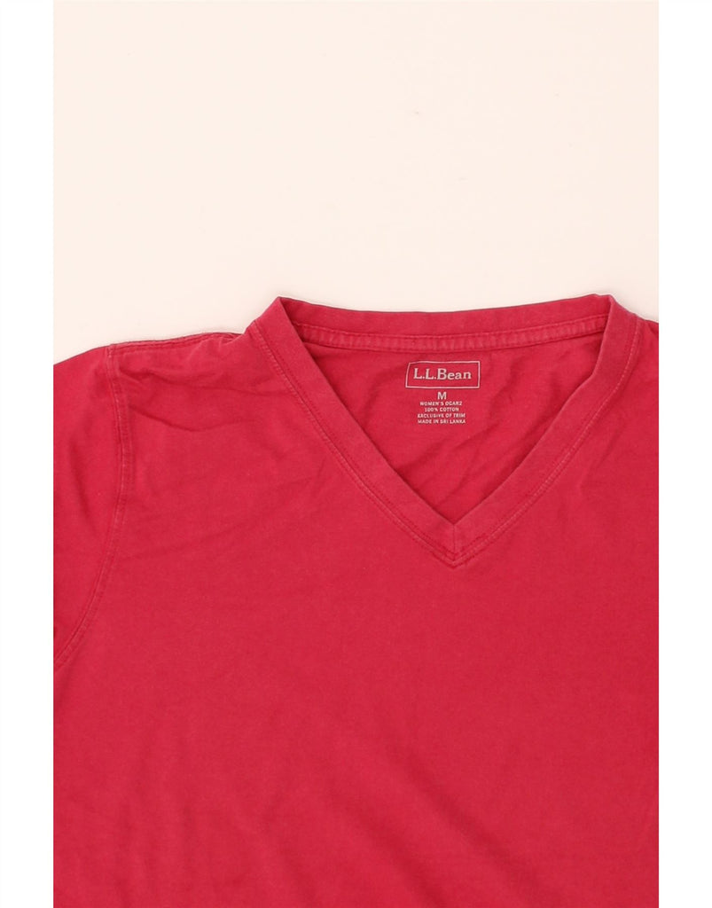 L.L.BEAN Womens T-Shirt Top UK 14 Medium Pink Cotton Vintage L.L.Bean and Second-Hand L.L.Bean from Messina Hembry 