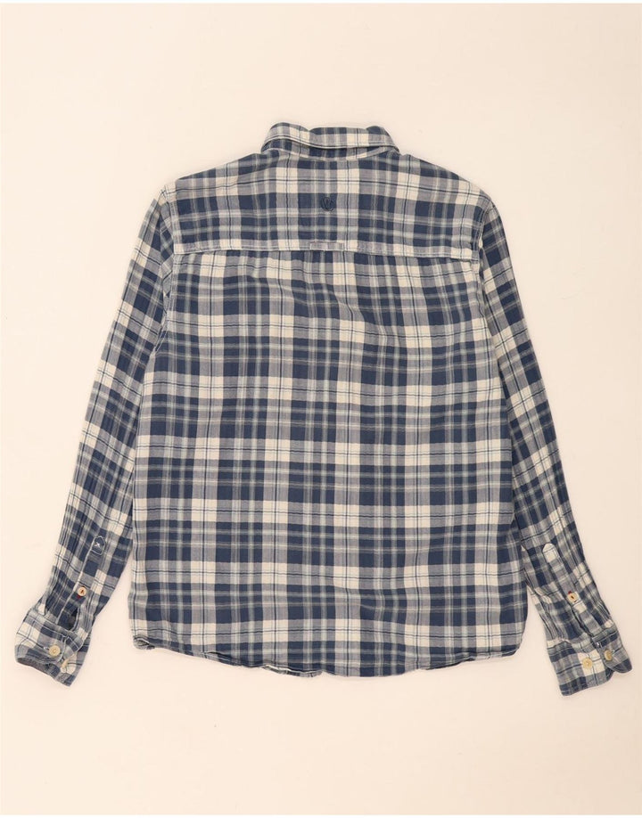 FAT FACE Mens Shirt Medium Navy Blue Check Cotton
