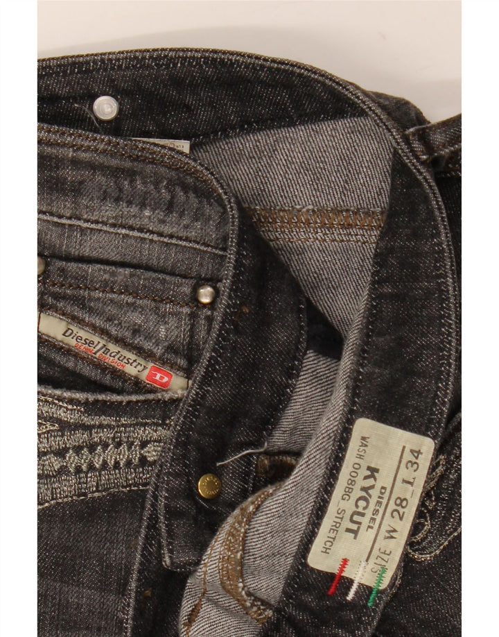 Diesel Womens Kycut Straight Jeans W28 L34 Black Cotton