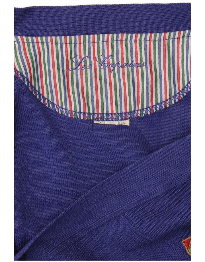 LES COPAINS Mens Cardigan Sweater Large Blue