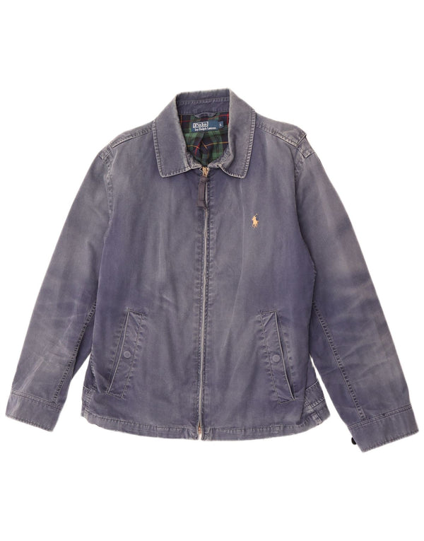 Polo Ralph Lauren Mens Bomber Jacket UK 40 Large Blue Cotton
