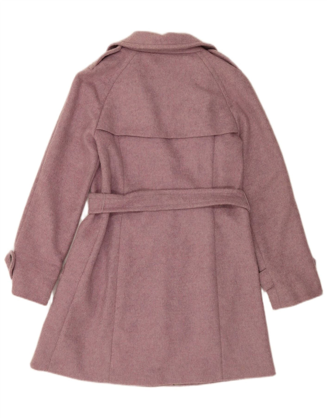 Max Mara Womens Weekend Oversized Trench Coat UK 6 XS Pink Virgin Wool