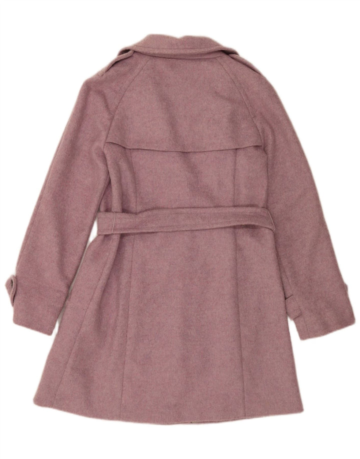 Max Mara Womens Weekend Oversized Trench Coat UK 6 XS Pink Virgin Wool