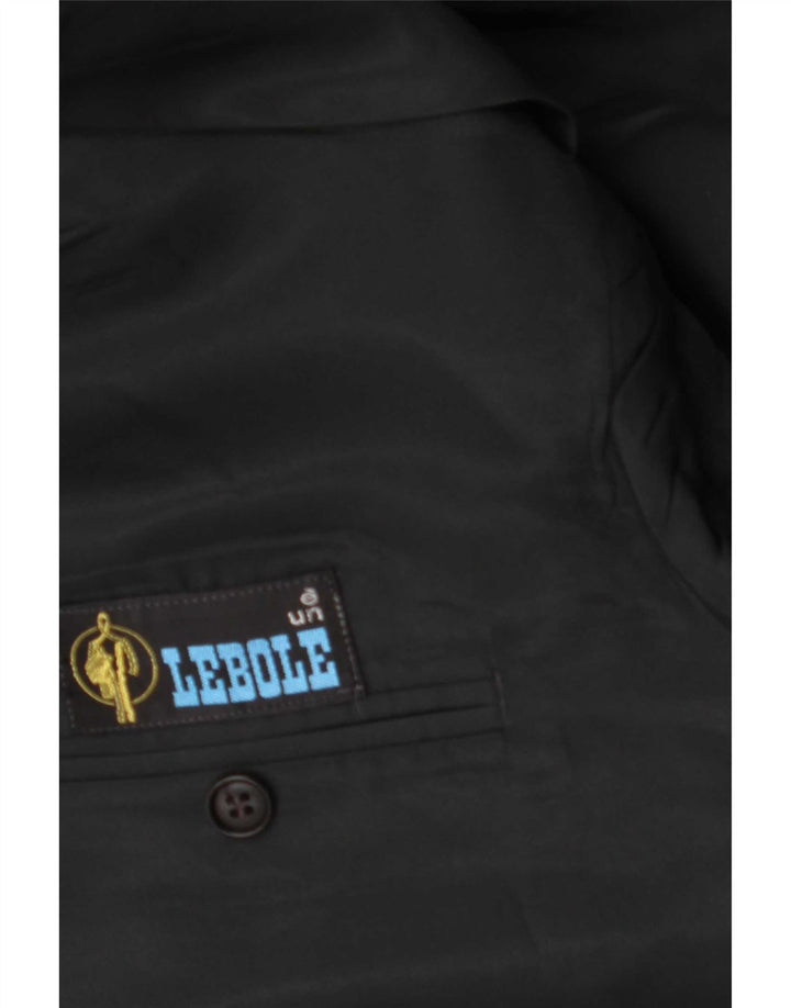 Lebole Mens Overcoat UK 40 Large Black
