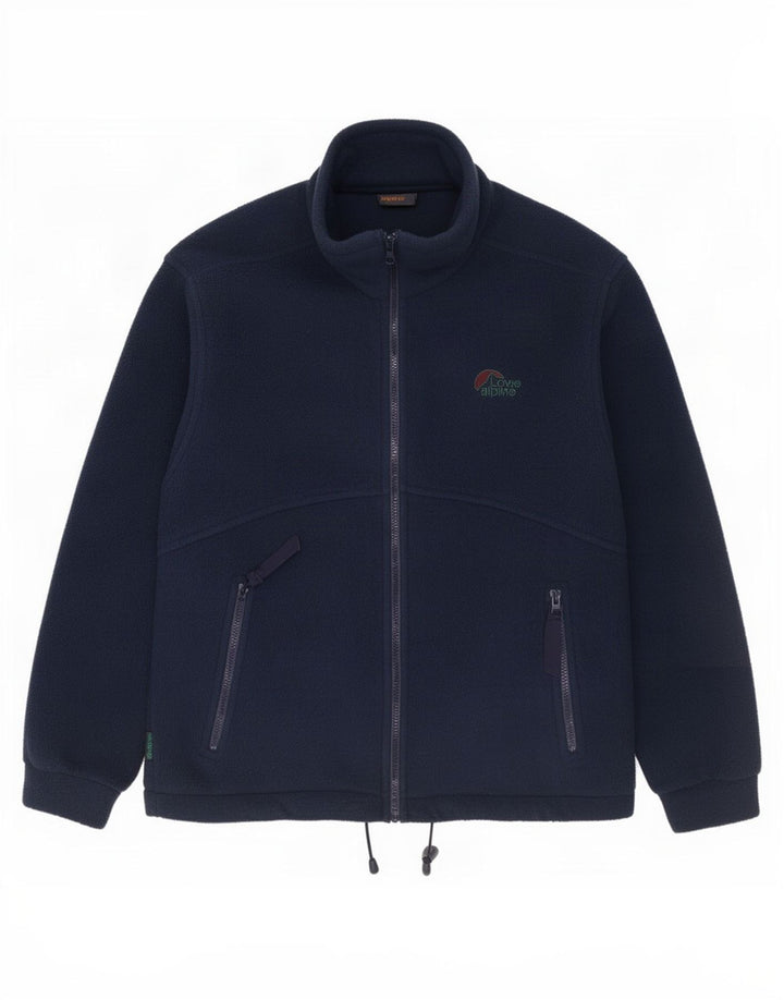 Lowe Alpine Mens Fleece Jacket UK 38 Medium Navy Blue Polyester
