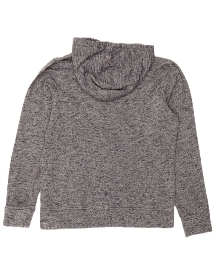 JACK & JONES Mens Graphic Hoodie Jumper Small Navy Blue Flecked Cotton