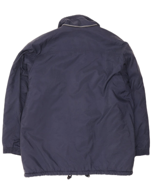 Champion Mens Windbreaker Jacket UK 38 Medium Navy Blue Polyamide