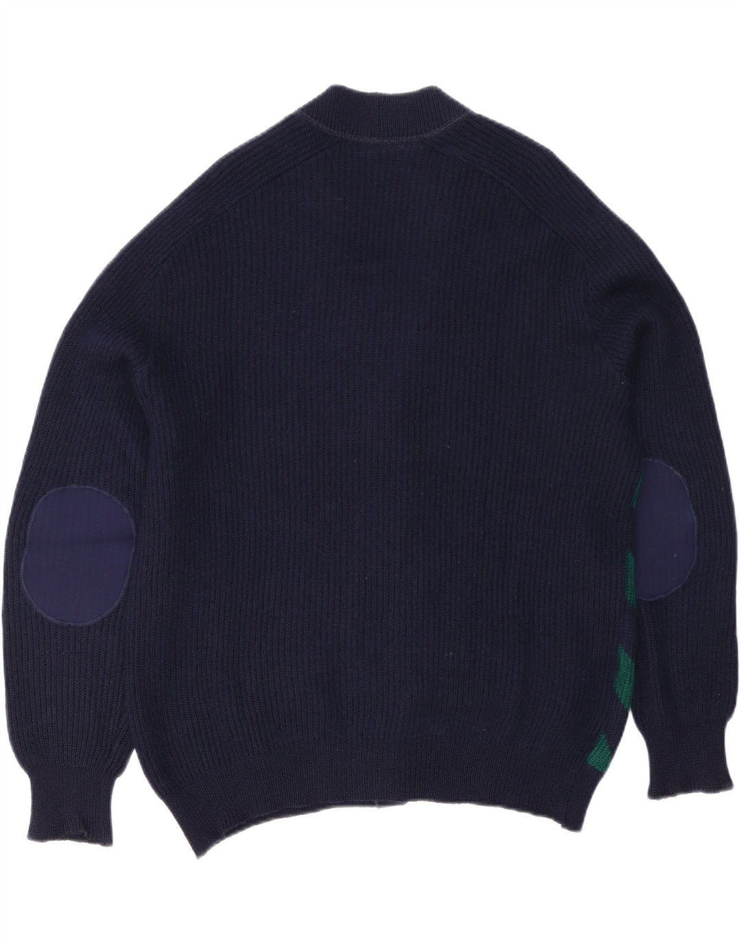 Vintage Mens Cardigan Sweater XL Navy Blue Striped