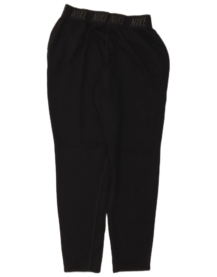 NIKE Womens Dri Fit Graphic Tracksuit Trousers UK 10 Small  Black