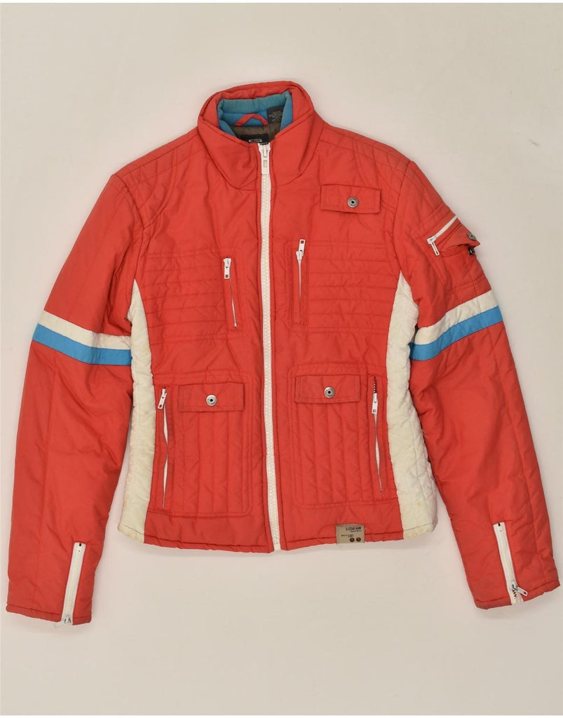 G-STAR Womens Padded Jacket UK 14 Large Red Colourblock Polyester | Vintage G-Star | Thrift | Second-Hand G-Star | Used Clothing | Messina Hembry 