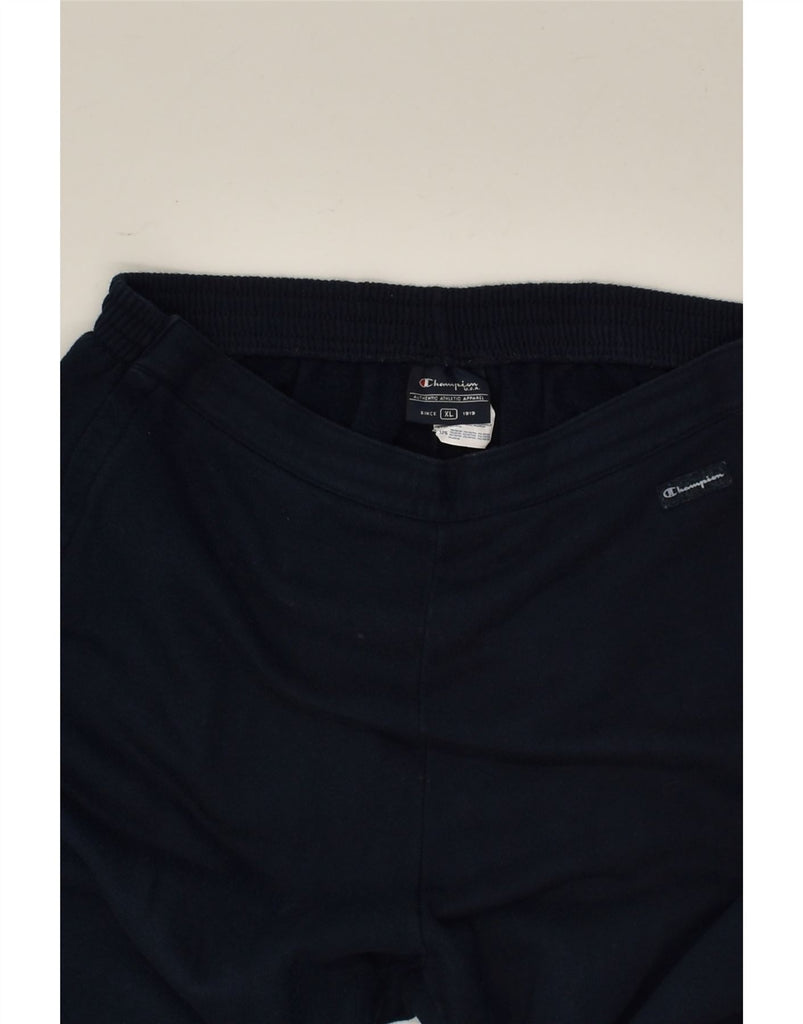 CHAMPION Womens Tracksuit Trousers UK 18 XL Navy Blue Cotton | Vintage Champion | Thrift | Second-Hand Champion | Used Clothing | Messina Hembry 