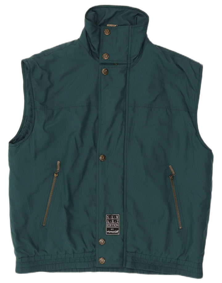 OLYMPIA Mens Gilet UK 40 Large Green Polyester