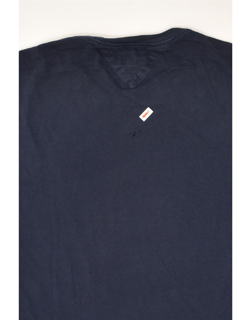 TOMMY HILFIGER Mens Graphic T-Shirt Top Medium Navy Blue Cotton | Vintage Tommy Hilfiger | Thrift | Second-Hand Tommy Hilfiger | Used Clothing | Messina Hembry 