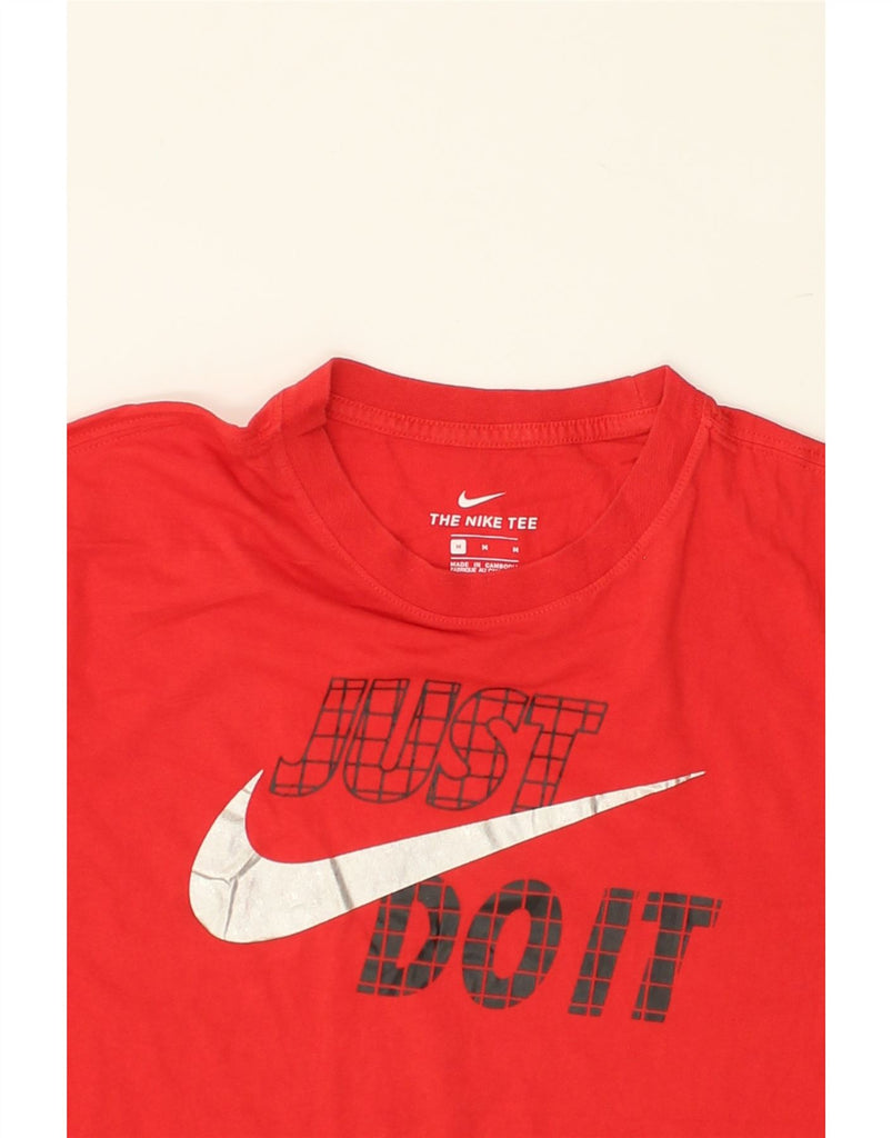 NIKE Mens Graphic T-Shirt Top Medium Red Cotton | Vintage Nike | Thrift | Second-Hand Nike | Used Clothing | Messina Hembry 