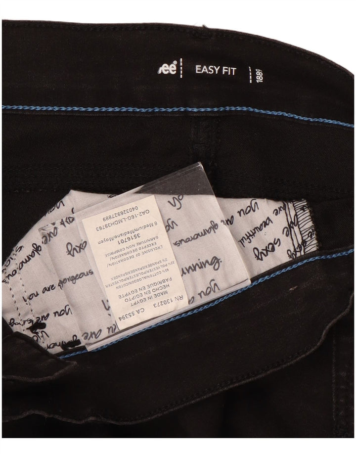 LEE Womens Easy Fit Slim Jeans US 8 Medium W30 L31 Black Cotton