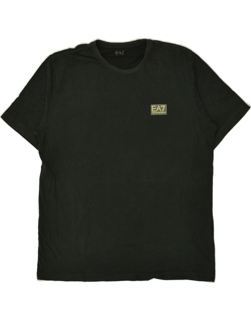 EMPORIO ARMANI Mens T-Shirt Top Large Green Cotton | Vintage Emporio Armani | Thrift | Second-Hand Emporio Armani | Used Clothing | Messina Hembry 
