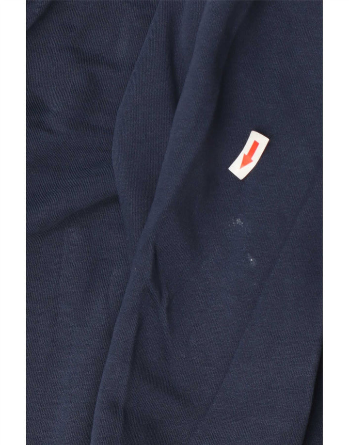 Marks & Spencer Womens Sweatshirt Jumper UK 16 Large Navy Blue Cotton