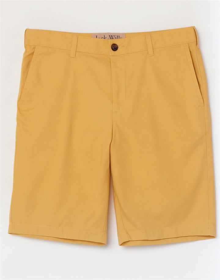 Jack Wills Mens Chino Shorts W34 Large Yellow Cotton