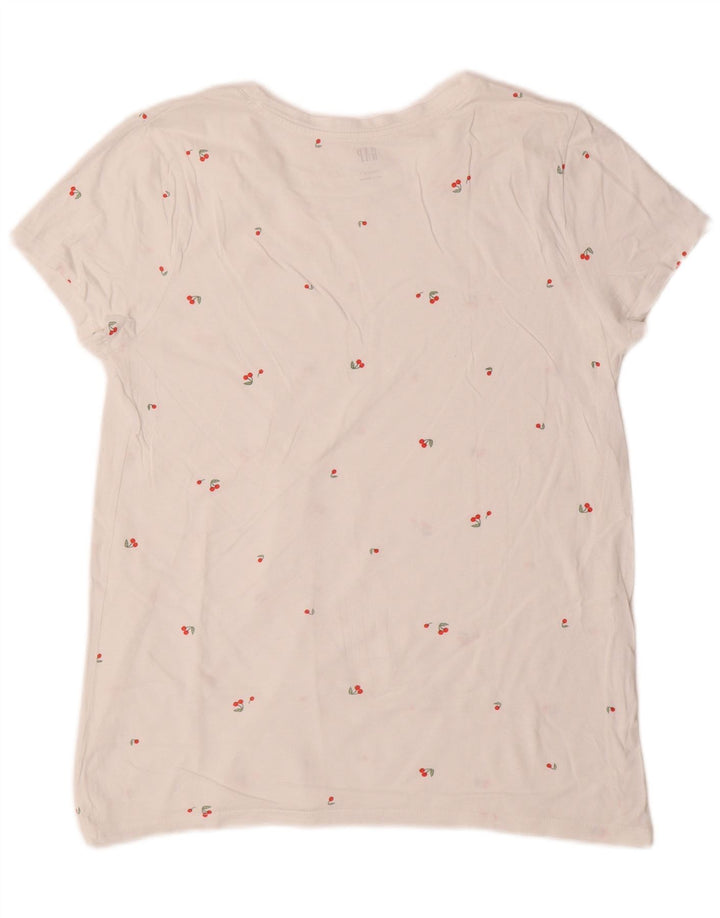 Gap Womens T-Shirt Top UK 14 Large White Spotted